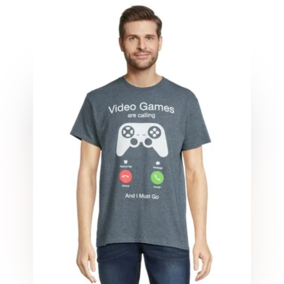Games Calling Men's & Big Men's Graphic Tee with Short Sleeves - Picture 2 of 3